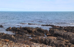 Rocky outcrops extending into the sea