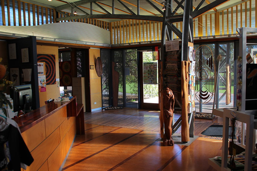The lobby of the Living Kaurna Cultural Centre